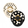 Пустышка BIBS STUDIO COLOUR Polka Latex Round Ivory / Black (2 шт.)